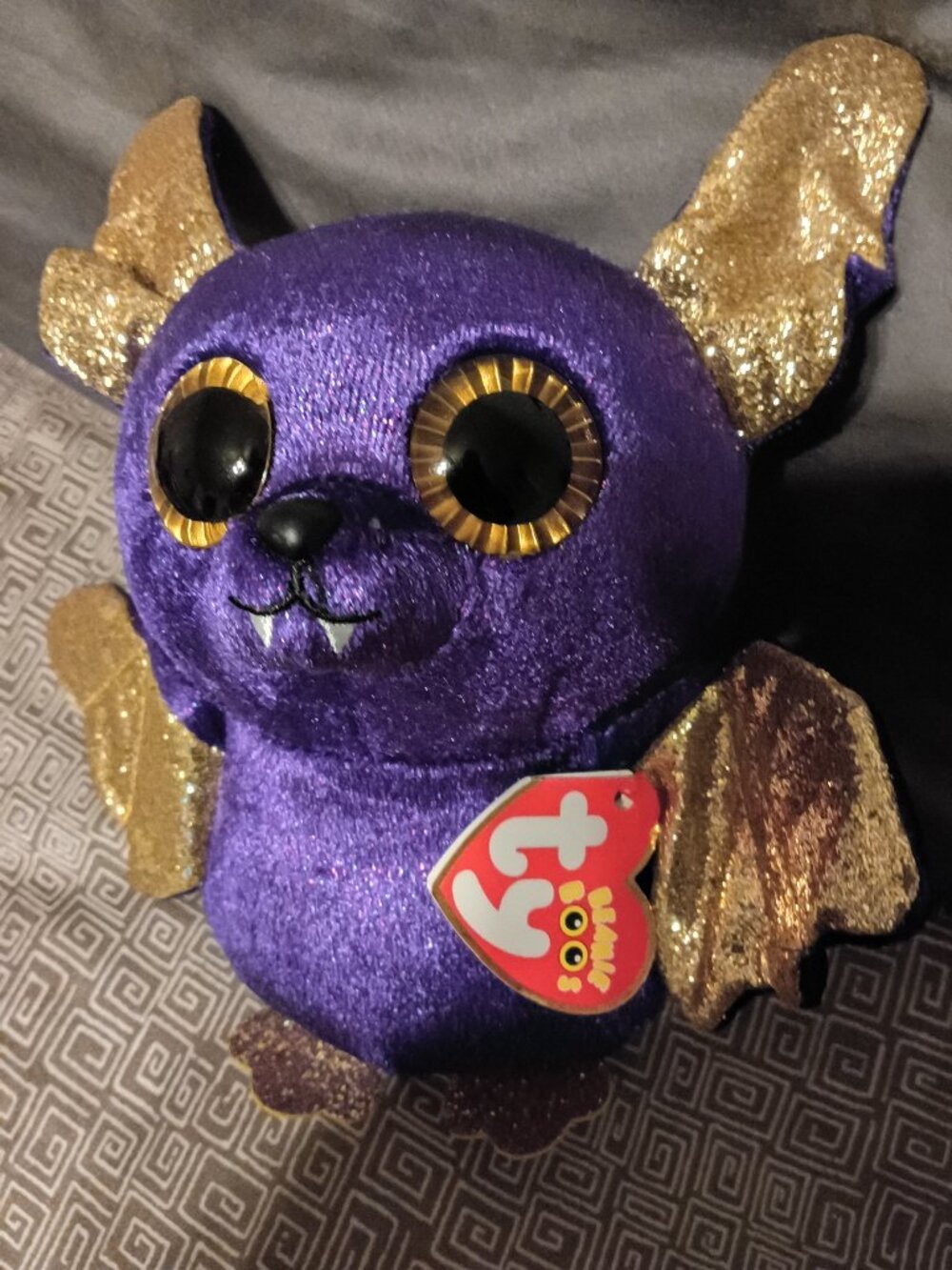Plush Ty Beanie Boo Count the Bat stuffed toy New